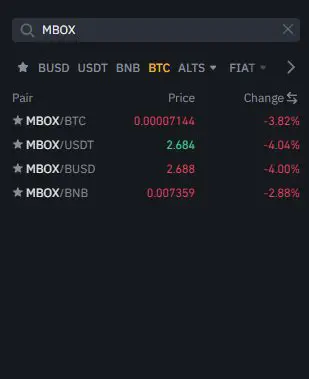 mbox_usdt MBOX/USDT